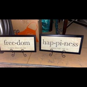 Freedom and Happiness Signs
